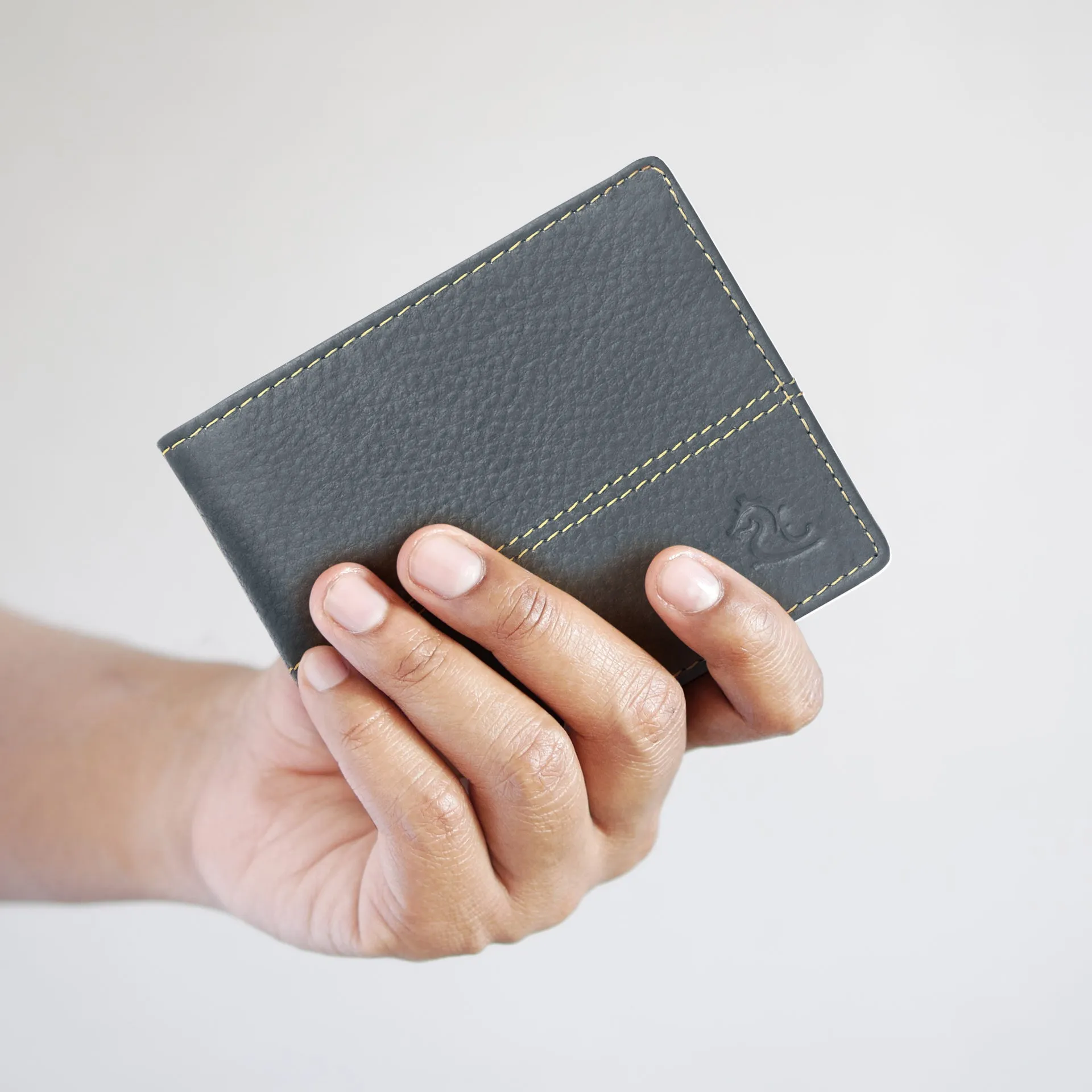 10085 Maroon Contrast Stitched Wallet