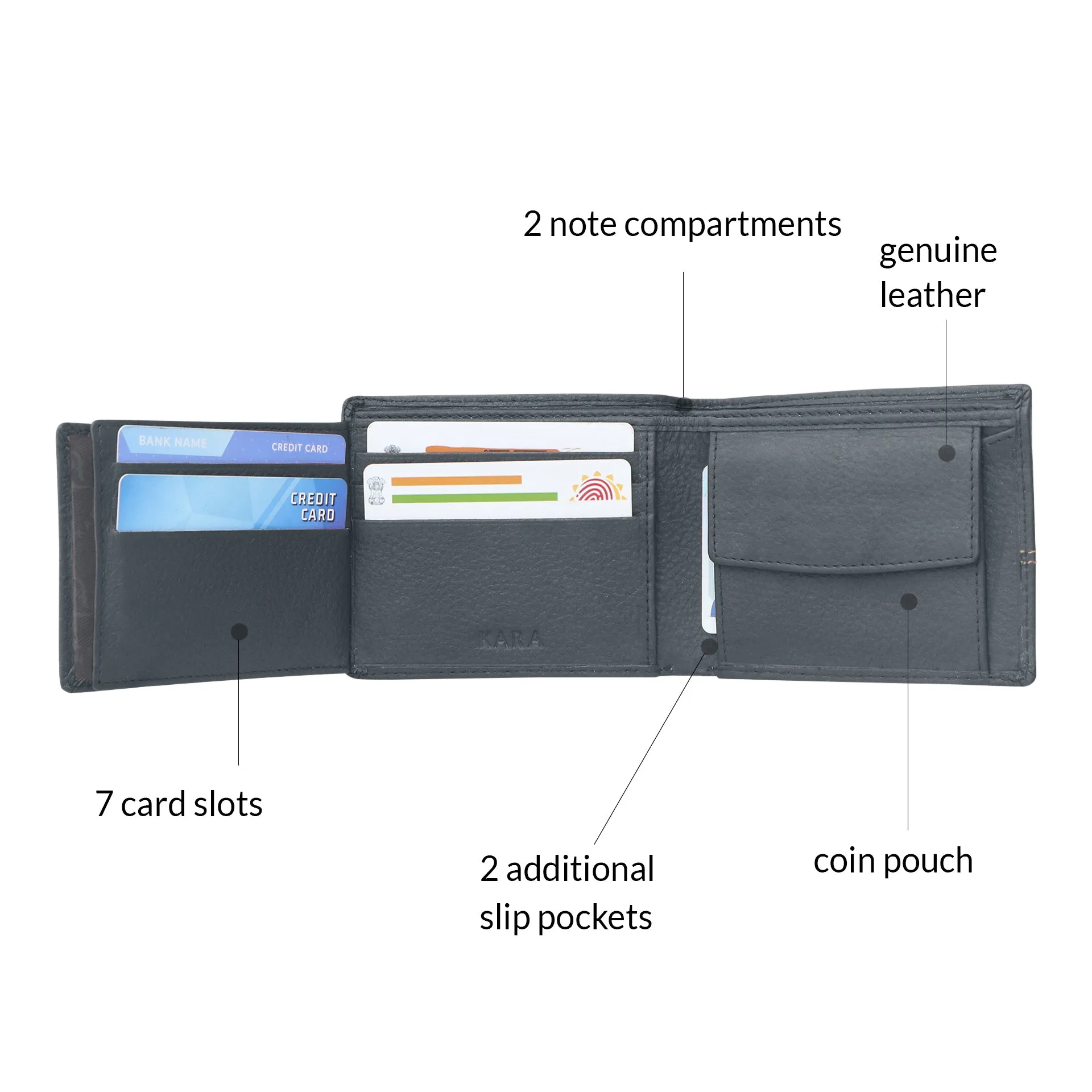 10085 Maroon Contrast Stitched Wallet