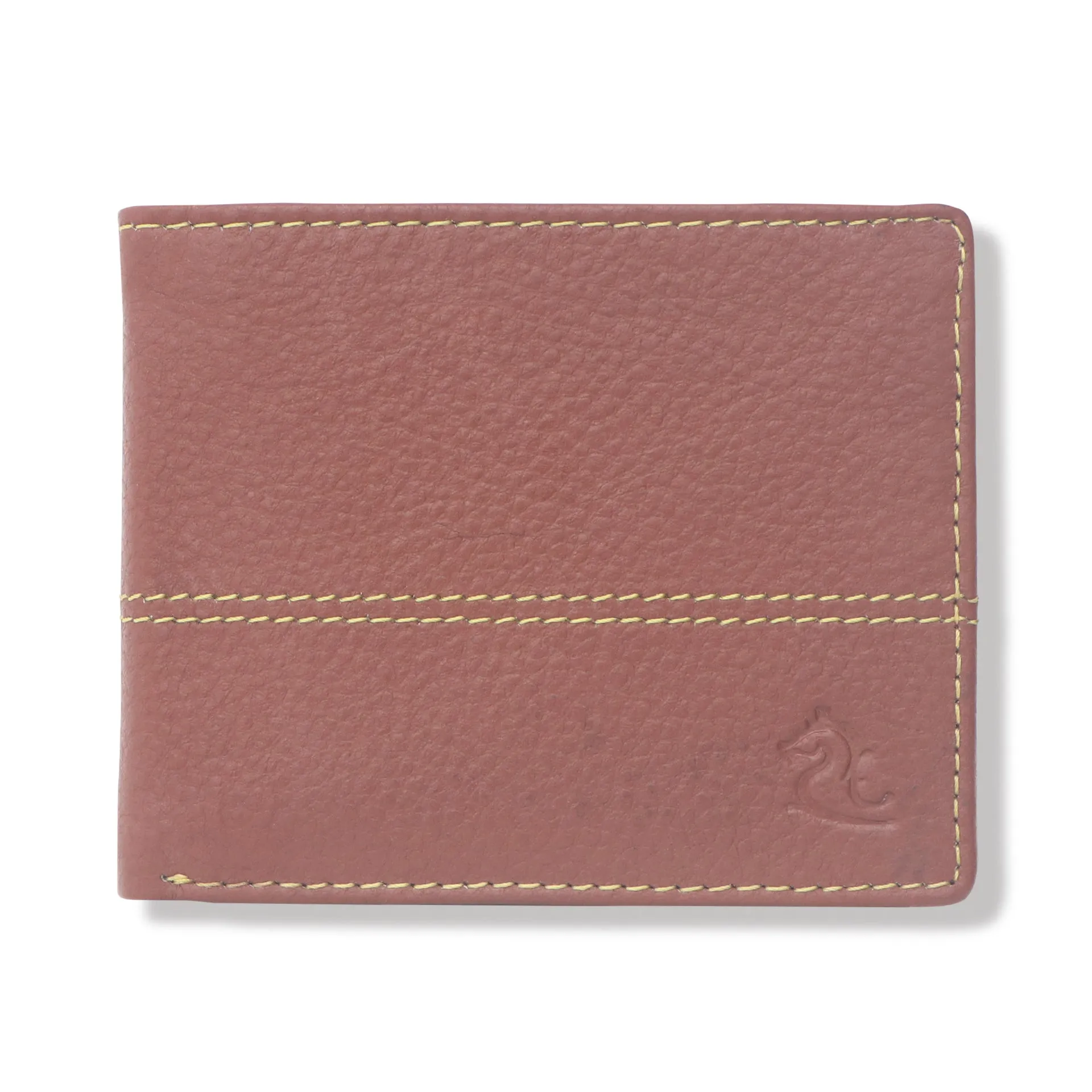 10085 Maroon Contrast Stitched Wallet