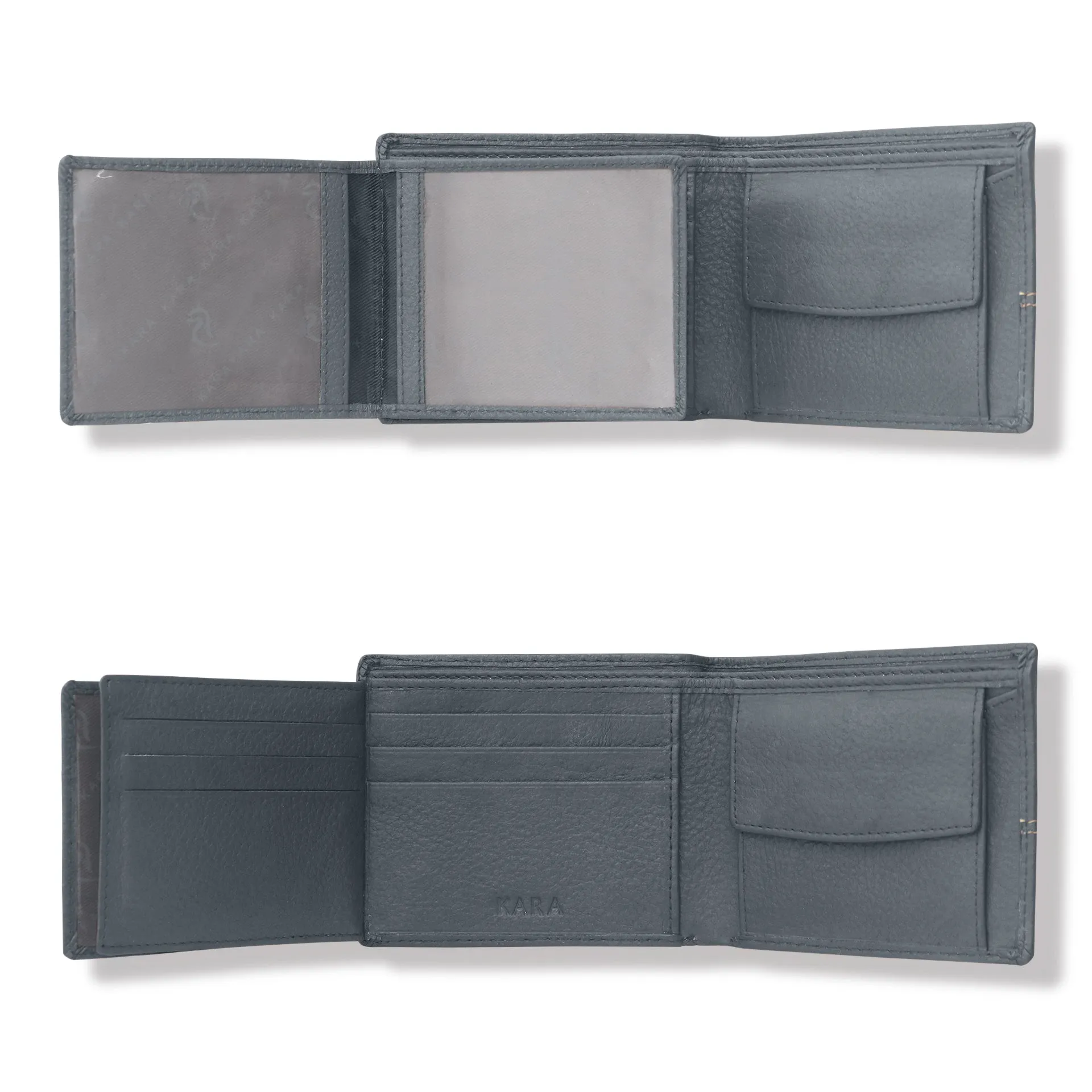 10085 Maroon Contrast Stitched Wallet