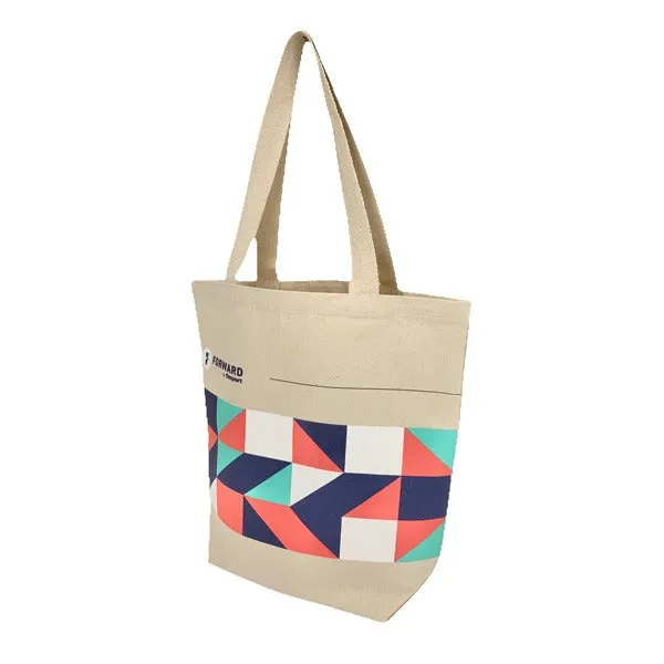 12 Oz. Canvas Tall Grocery Tote Bag E2E (Q701211)