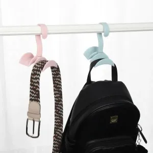 2 Pcs - Rotating Handbag Hanger Rack Closet Storage Organizer Hooks for Ladies Bag Belt Tie Scarf - H01262