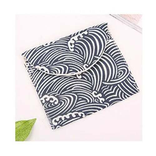2PCS 4 Colors Geometric Rhombus Pu Waterproof Women Cotton Strips Cosmetic Lipstick Travel out Storage Bag with Zipper