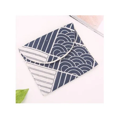 2PCS 4 Colors Geometric Rhombus Pu Waterproof Women Cotton Strips Cosmetic Lipstick Travel out Storage Bag with Zipper