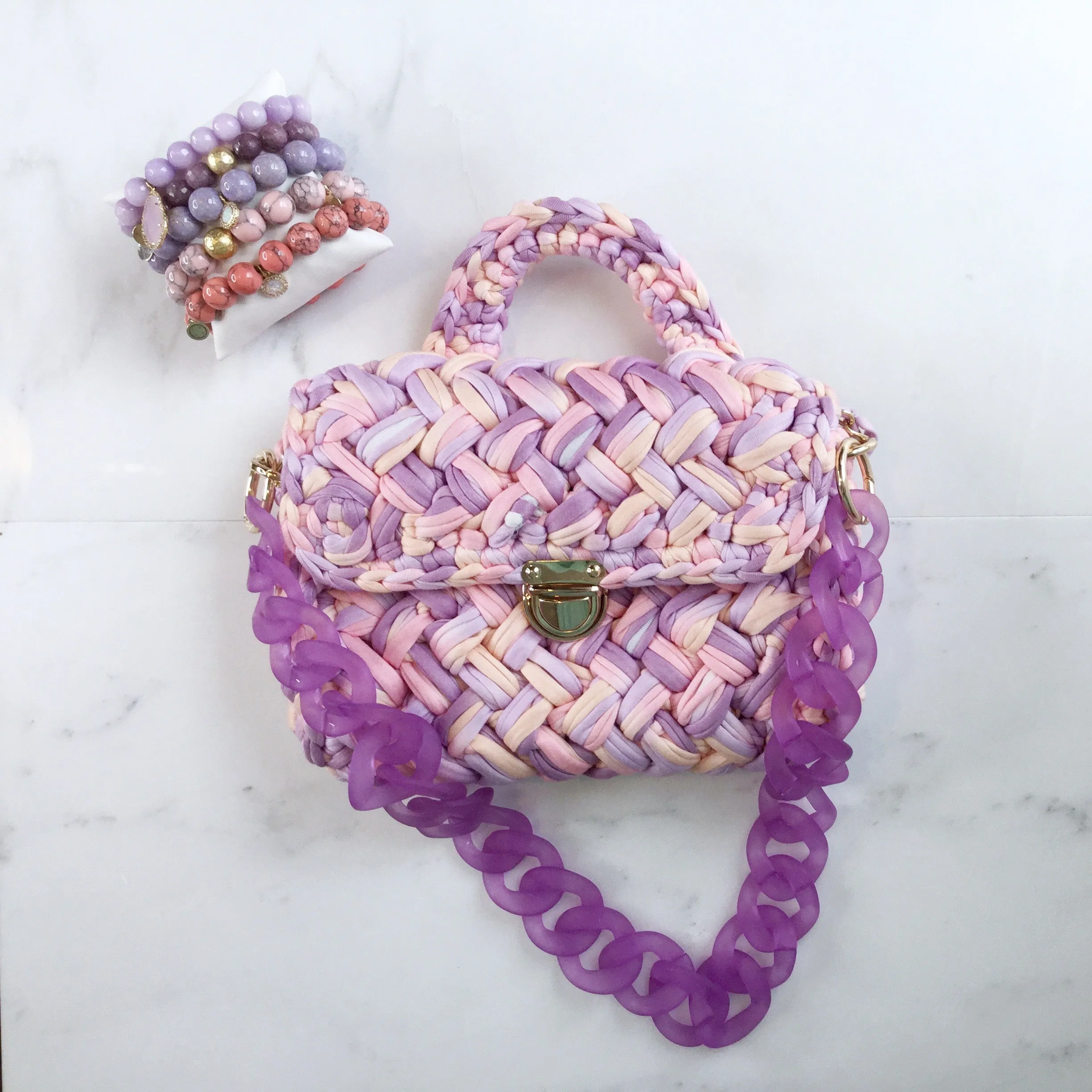 Aiden Convertible Acrylic Purple Strap