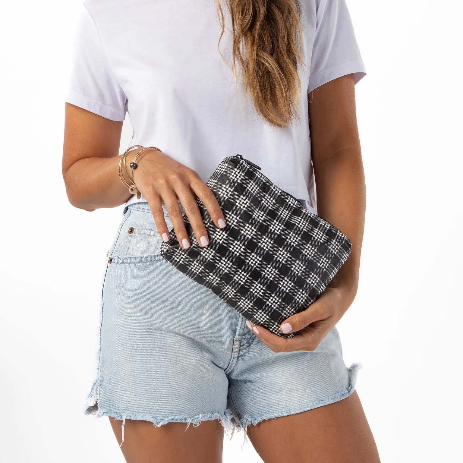 Aloha Collection Small Pouch - Palaka Black on White