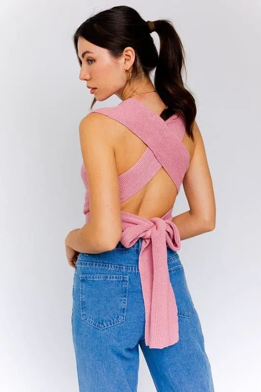 Anyway You Want It Convertible Tank - Pink