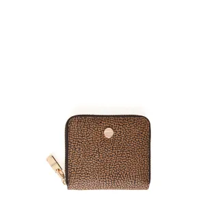 Borbonese - OP Natural Black Zip Around Medium Wallet with nylon fabric - 920055AN0 - OP/NATURALE/NERO
