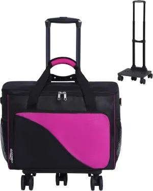 Bowling Ball Bag 2 Ball Bowling Bag with Wheels Convertible Single or Double Ball Bag Detachable Bowling Roller Bag with EVA Foam Ball Holder and Separate Shoe Bag Bowling Accessories for Men Women