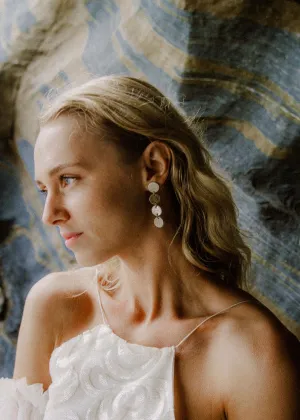 Caja Dangle Earrings in Pearl Mix