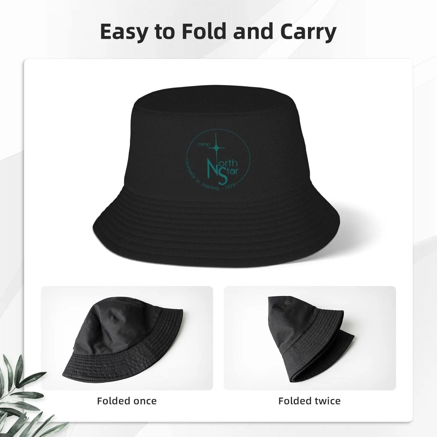 Camp North Star Fisherman Hat for Women Men Bucket Hat Summer Beach Hat