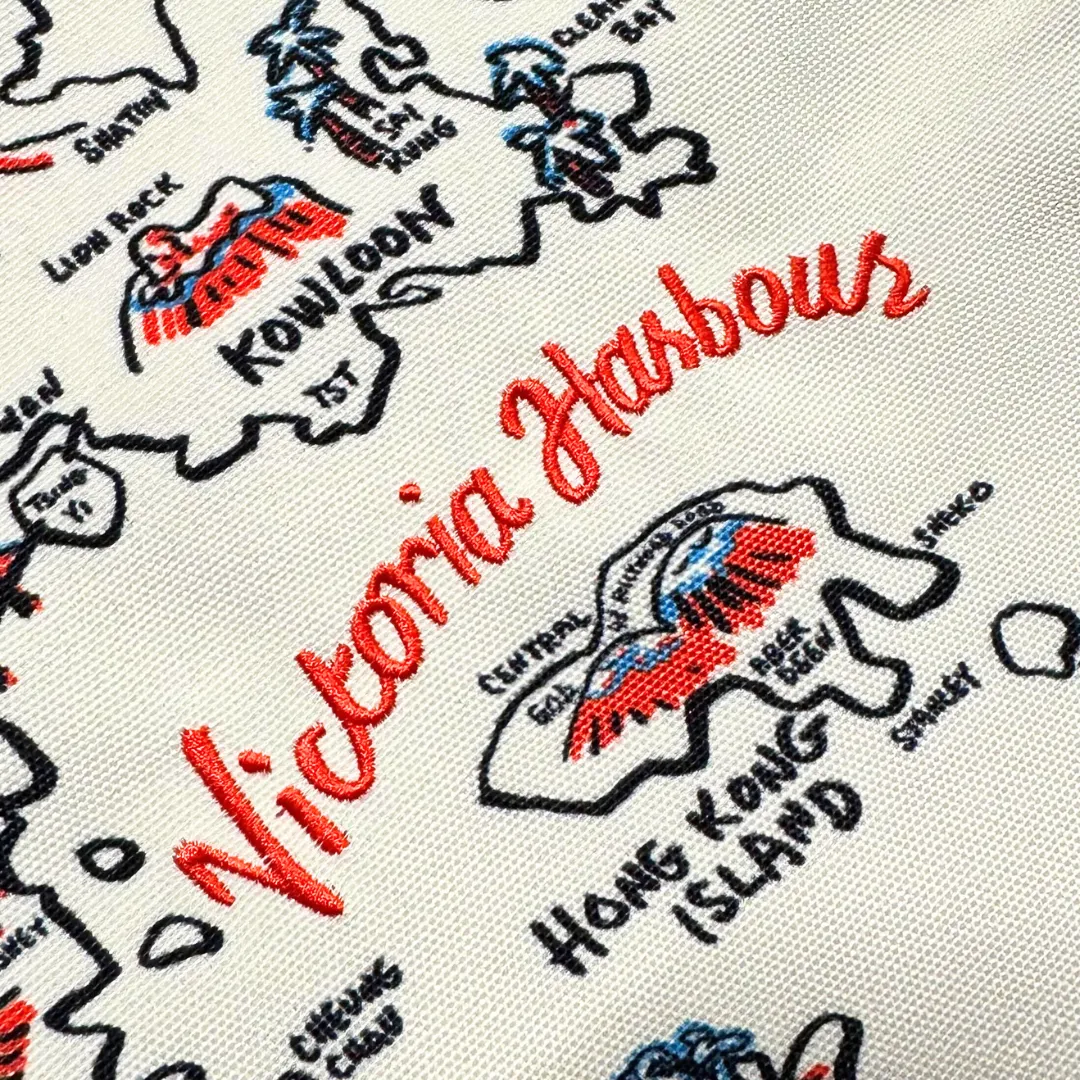 Canvas Shopping Tote, Hong Kong Map