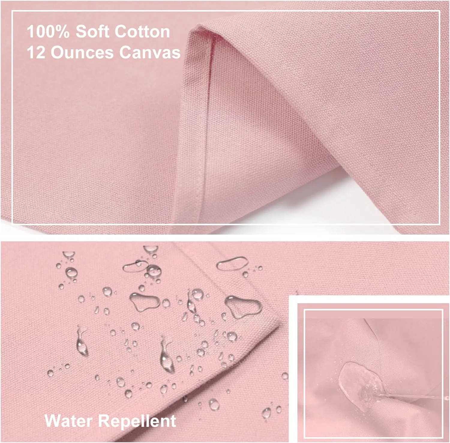 Chef Apron for Women Men with Large Pockets, Cotton Canvas Cross Back Waterproof Work Aprons for Kitchen Cooking Bib (Lightpink)