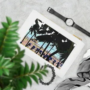 Cosmetic Bag ... "A Beautiful Beach Amongst The Palms" ... The Outrigger Waikiki, Honolulu, Oahu ... Original Works ...