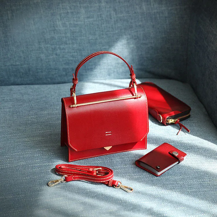 Cute Women's Genuine Leather Crossbody Satchel Bag Shoulder Handbags for Women