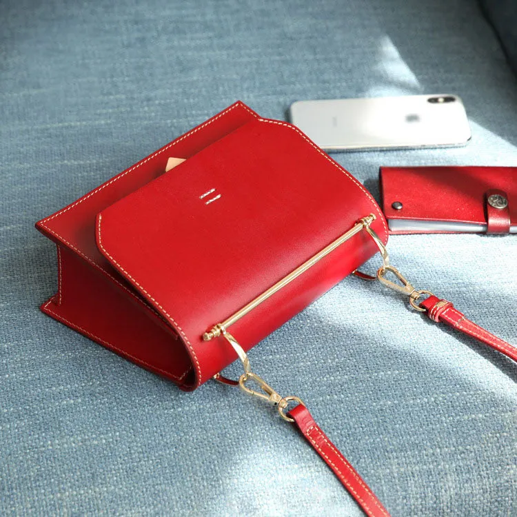 Cute Women's Genuine Leather Crossbody Satchel Bag Shoulder Handbags for Women