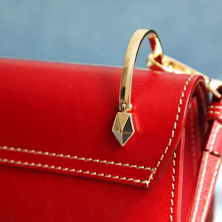 Cute Women's Genuine Leather Crossbody Satchel Bag Shoulder Handbags for Women