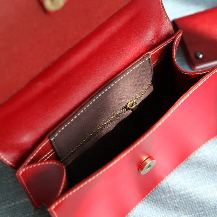 Cute Women's Genuine Leather Crossbody Satchel Bag Shoulder Handbags for Women