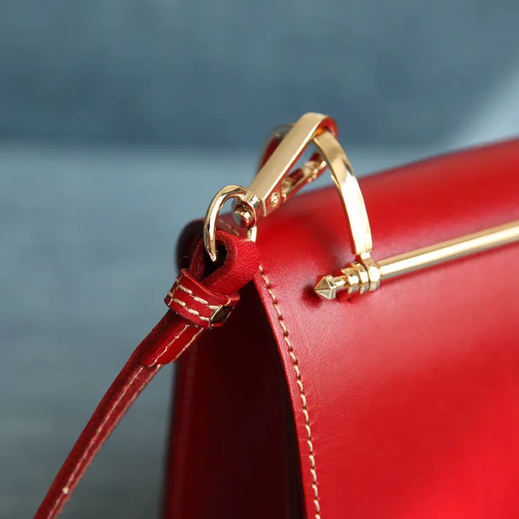 Cute Women's Genuine Leather Crossbody Satchel Bag Shoulder Handbags for Women