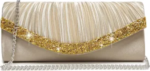 Dasein Clutch Purses for Women Evening Bags Formal Clutches with Rhinestones for Wedding Party Prom Dressy Purse