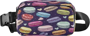 Exnundod Fanny Packs for Women & Men Colorful Macaron Heart Fanny Waist Pack Crossbody Belt Bags Purse Bag for Running Hiking Workout
