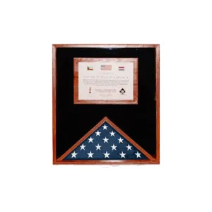 Flag and Document Case for 3ft x 5ft US Made - Oak.