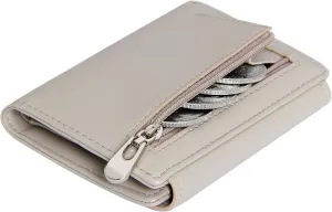 GEEAD Women's RFID Blocking Pu Leather Small Wallets, Slim Multi Card Holders Wallet for Women with Zipper Coin Pocket