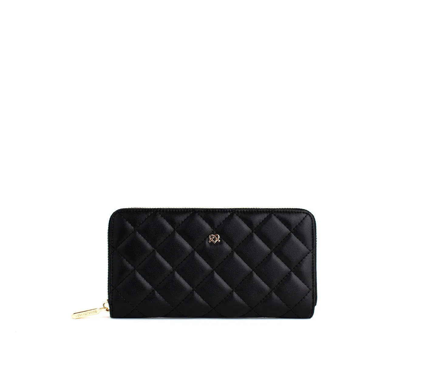 Gunas New York Uptown Quilted Black Zip Wallet