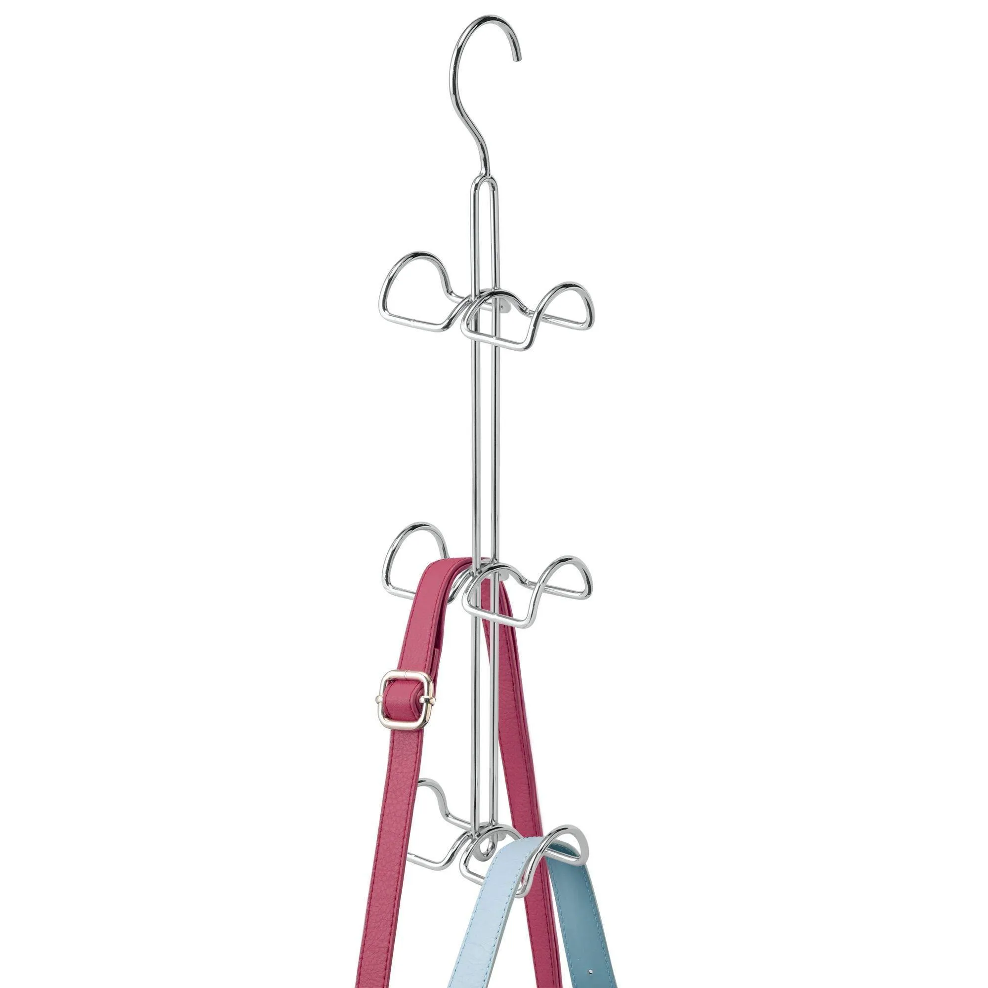 interDesign Classico Hanging Organizer for Purses, Handbags, Satchels, Backpacks, Scarves, Pashminas, Slings, Closet Accessories-6 Hooks, Chrome, Set of 1 Holder