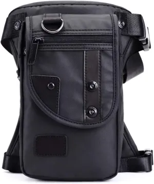 KPYWZER Outdoor Thigh Drop Leg Bag for Men Women Waist Fanny Pack Motorcycle Ride Crossbody Shoulder Riding Travel Hiking Tactical Cycling Black