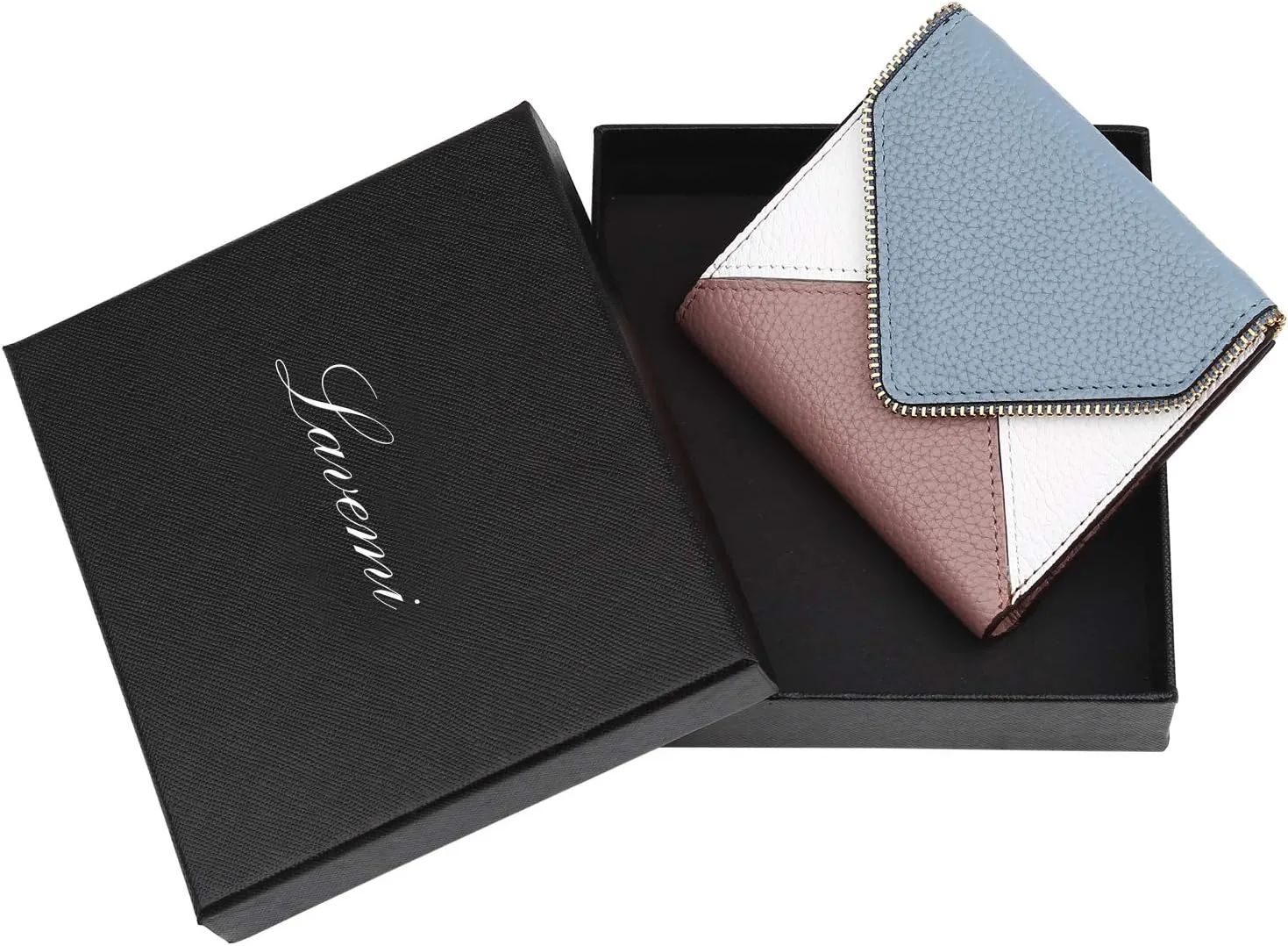 Lavemi Ultra Thin Small Compact Leather Womens Girls Wallets RFID Blocking Credit Card Holder for Women