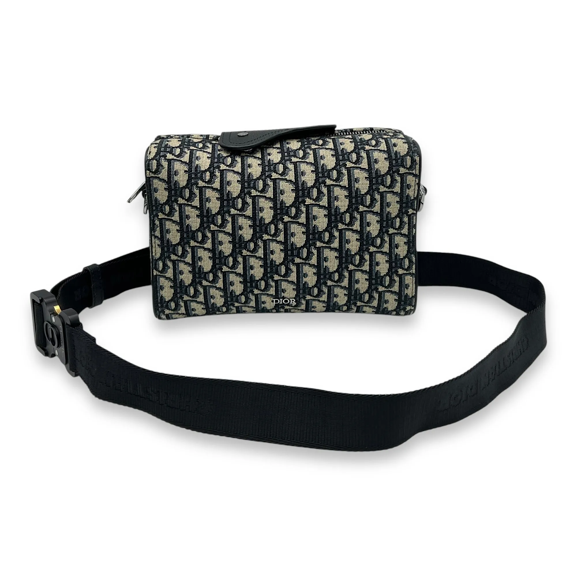 Lingot  Crossbody Bag 22 Blue in Canvas, Silver hardware