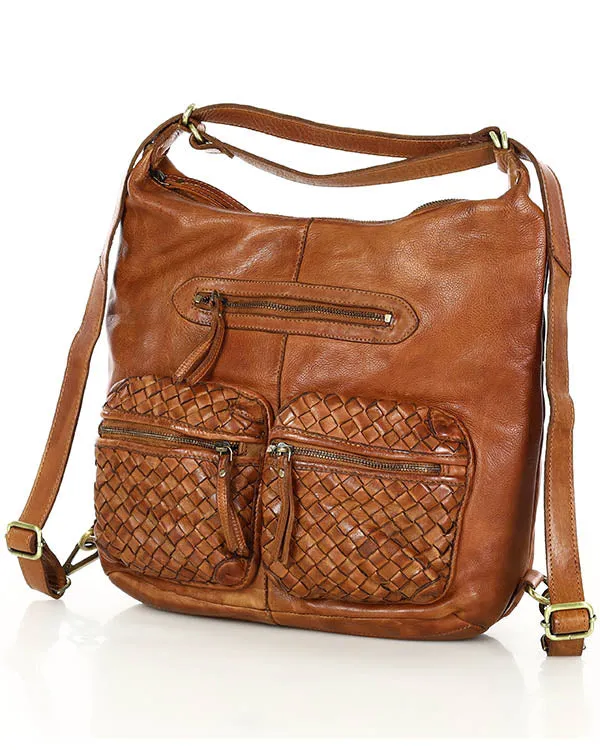 LORNAVintage™ Leder Schultertasche mit rucksackfunktion