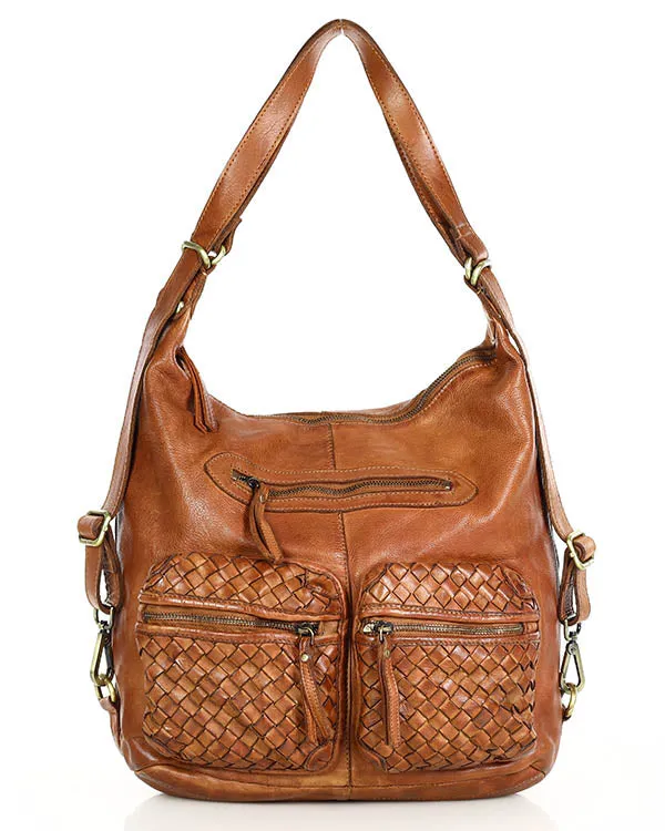 LORNAVintage™ Leder Schultertasche mit rucksackfunktion