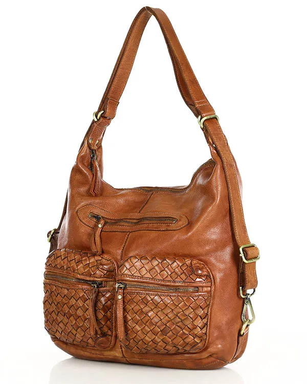 LORNAVintage™ Leder Schultertasche mit rucksackfunktion