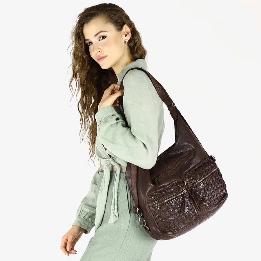 LORNAVintage™ Leder Schultertasche mit rucksackfunktion
