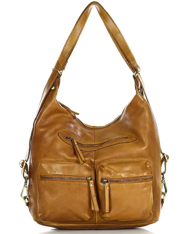 LORNAVintage™ Leder Schultertasche mit rucksackfunktion