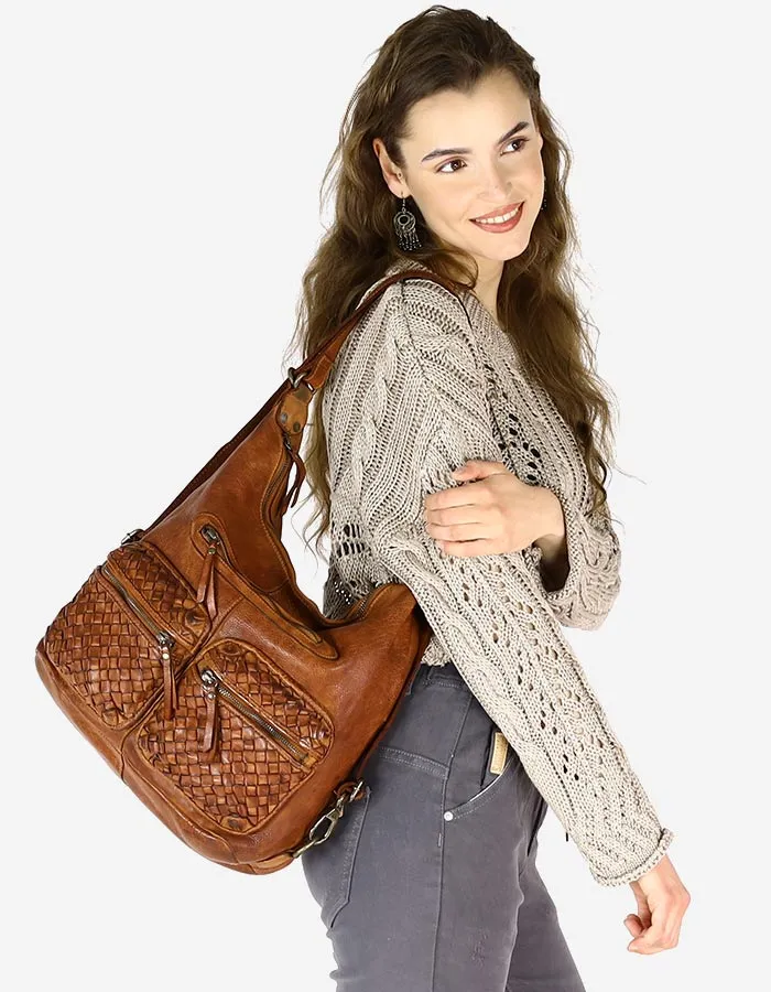 LORNAVintage™ Leder Schultertasche mit rucksackfunktion