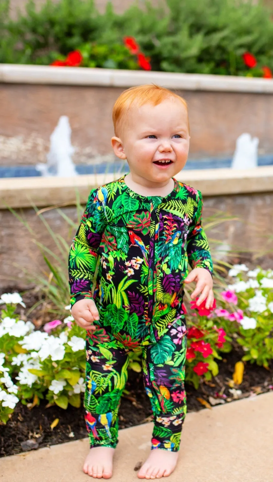 Macaw Jungle Zip Convertible Footie