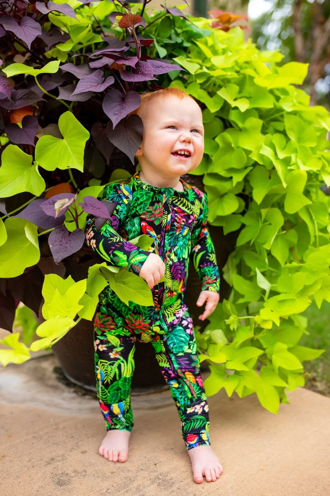 Macaw Jungle Zip Convertible Footie