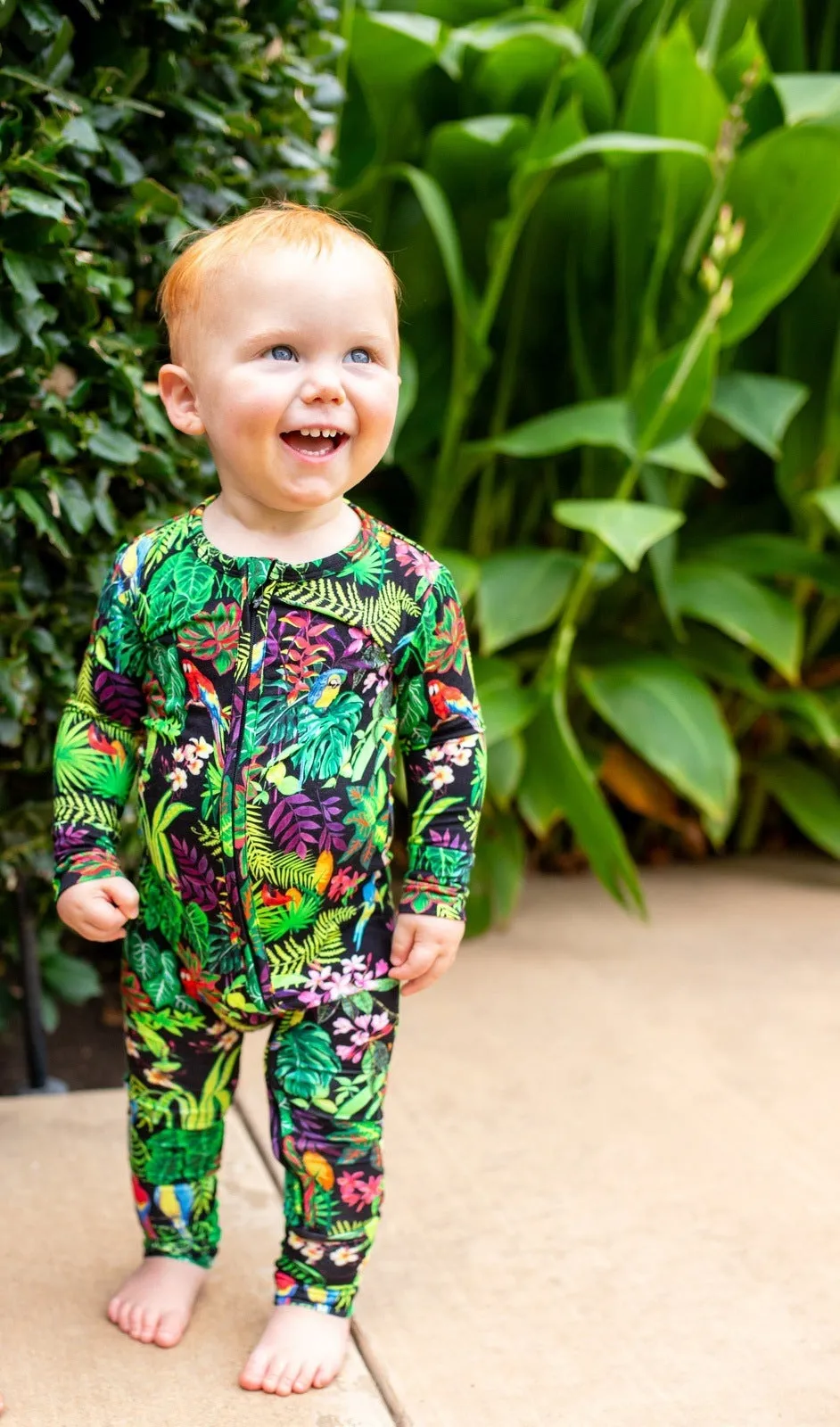 Macaw Jungle Zip Convertible Footie