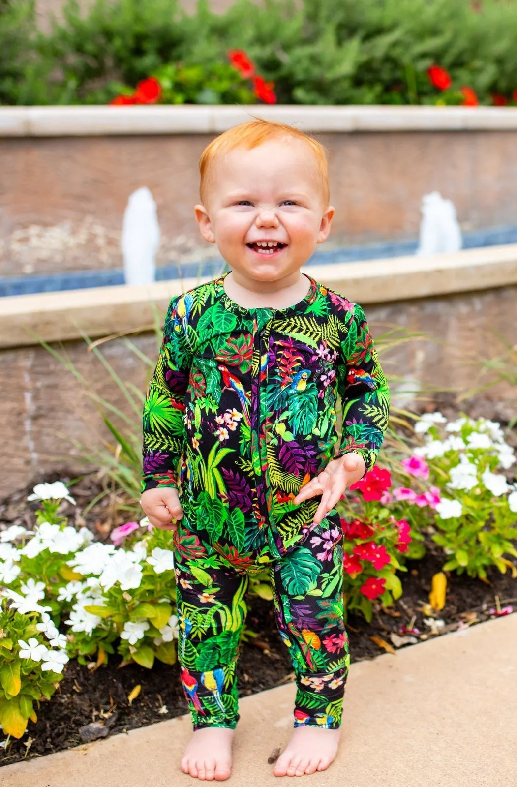 Macaw Jungle Zip Convertible Footie