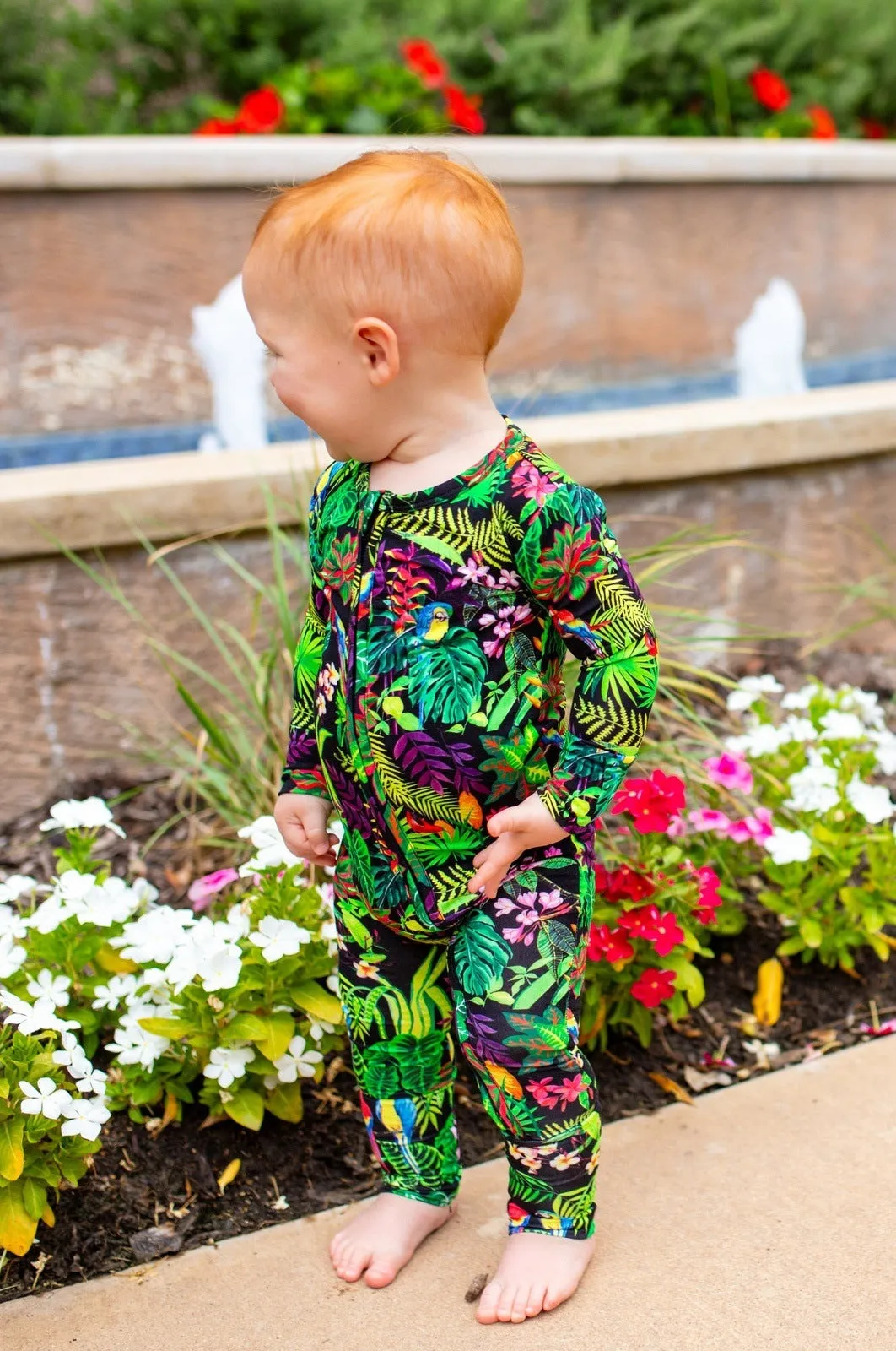 Macaw Jungle Zip Convertible Footie