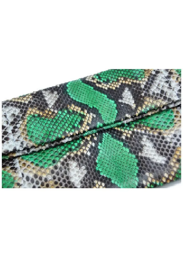 Mandalay Emerald Onyx Motif Foldover Clutch