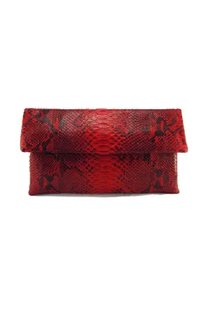 Mandalay Red Motif Foldover Clutch