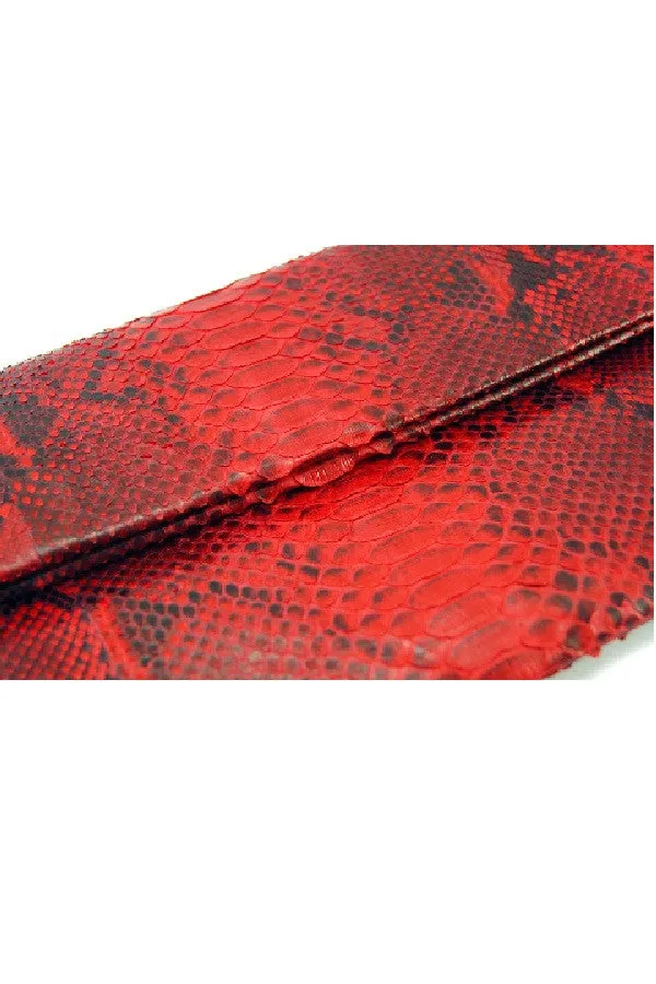 Mandalay Red Motif Foldover Clutch