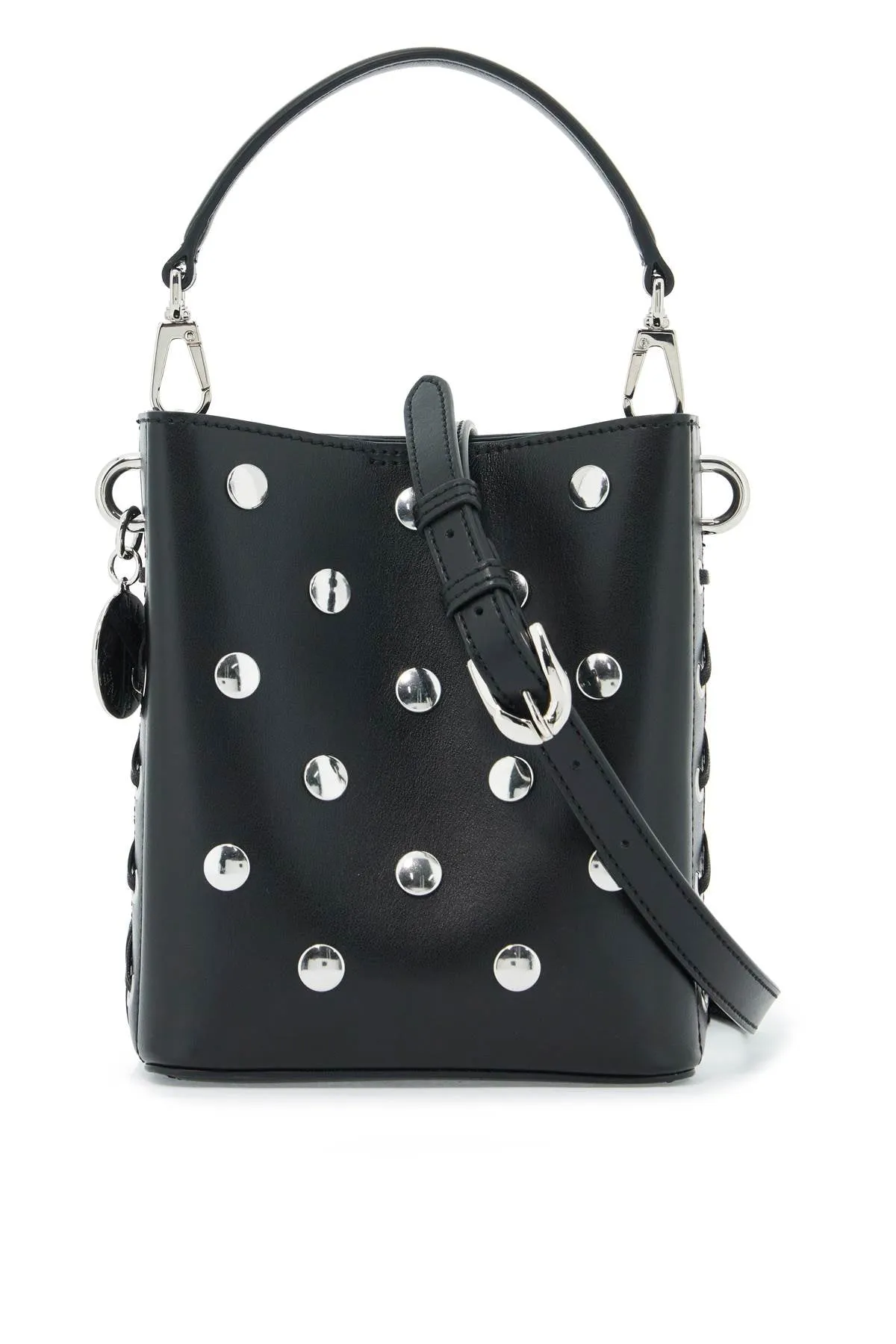 mini bucket bag frayme with studs 7B0093 WP0468 BLACK