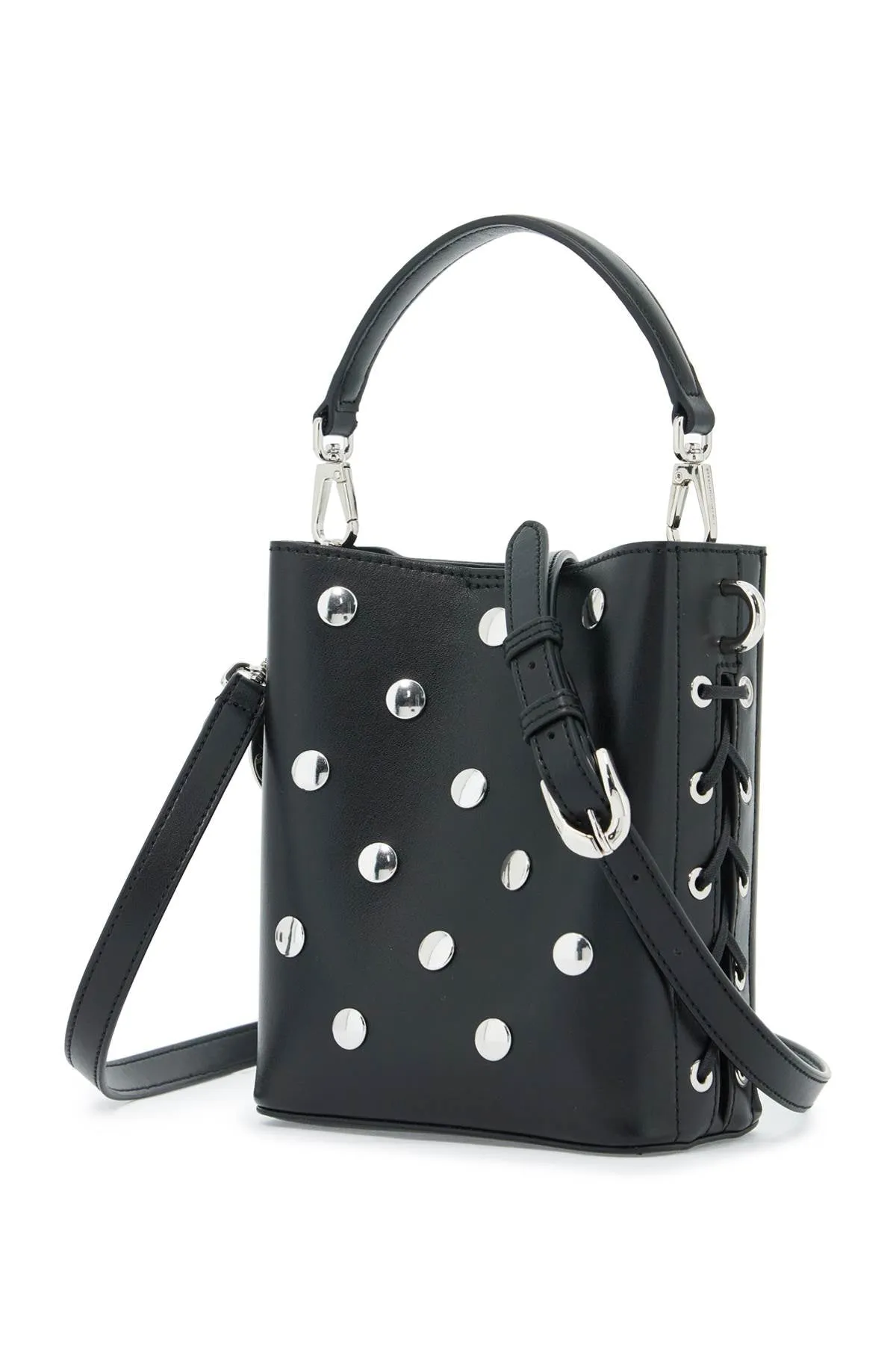 mini bucket bag frayme with studs 7B0093 WP0468 BLACK