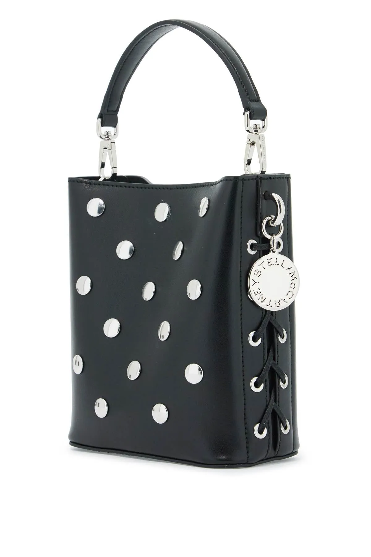 mini bucket bag frayme with studs 7B0093 WP0468 BLACK