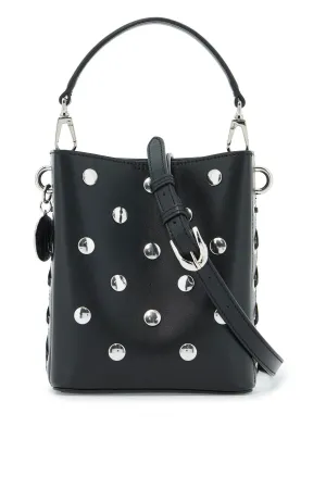 mini bucket bag frayme with studs 7B0093 WP0468 BLACK